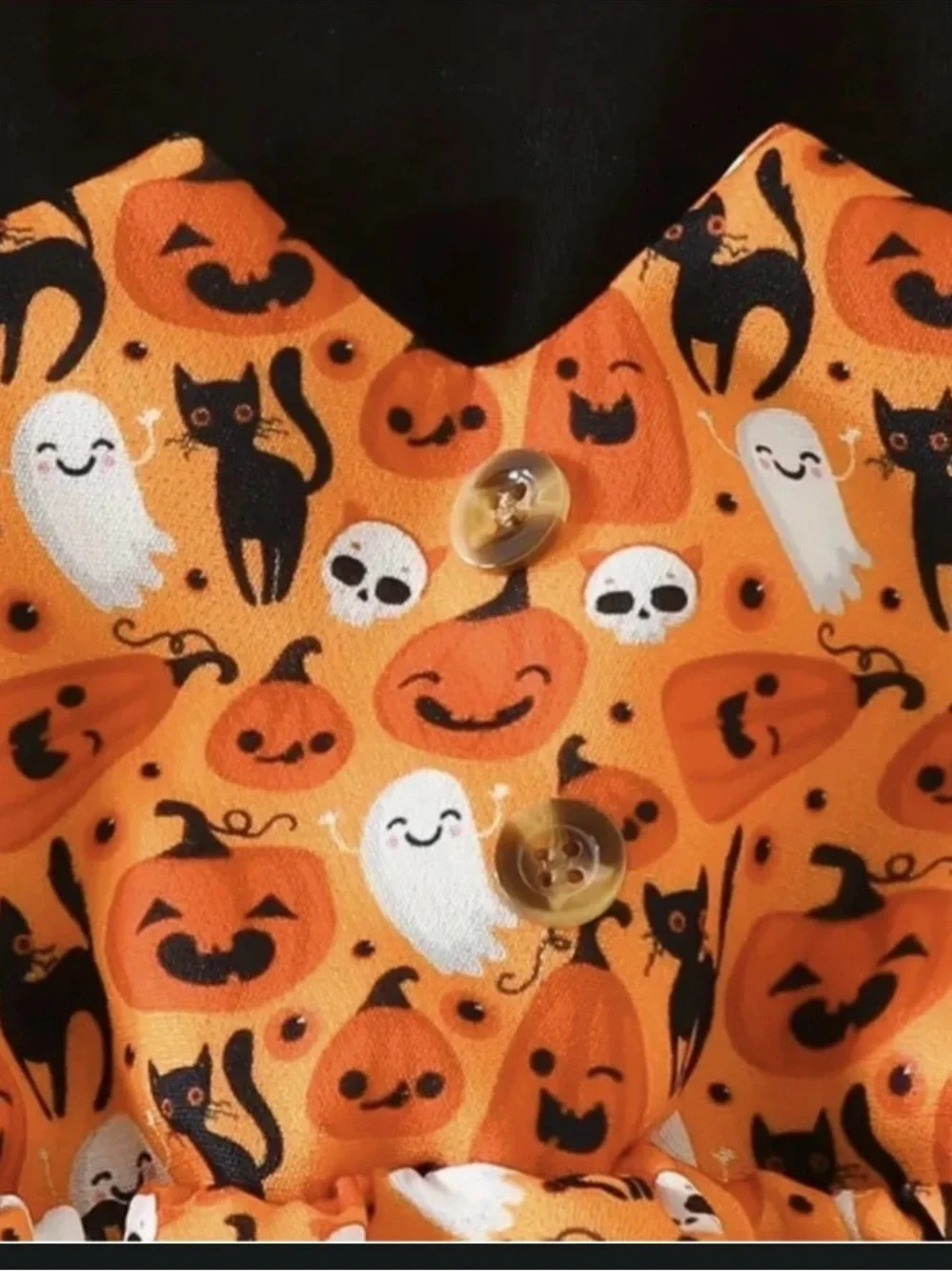 New Boutique Girls Dress Black Orange Pumpkins Ghosts Cats 6Y